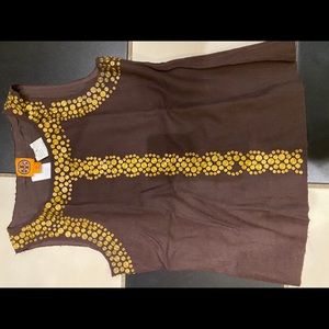 Tory Burch brown wool sleeveless